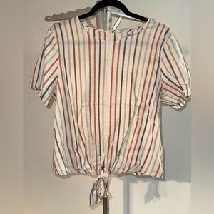 Madewell Front Tie shirt striped multicolor